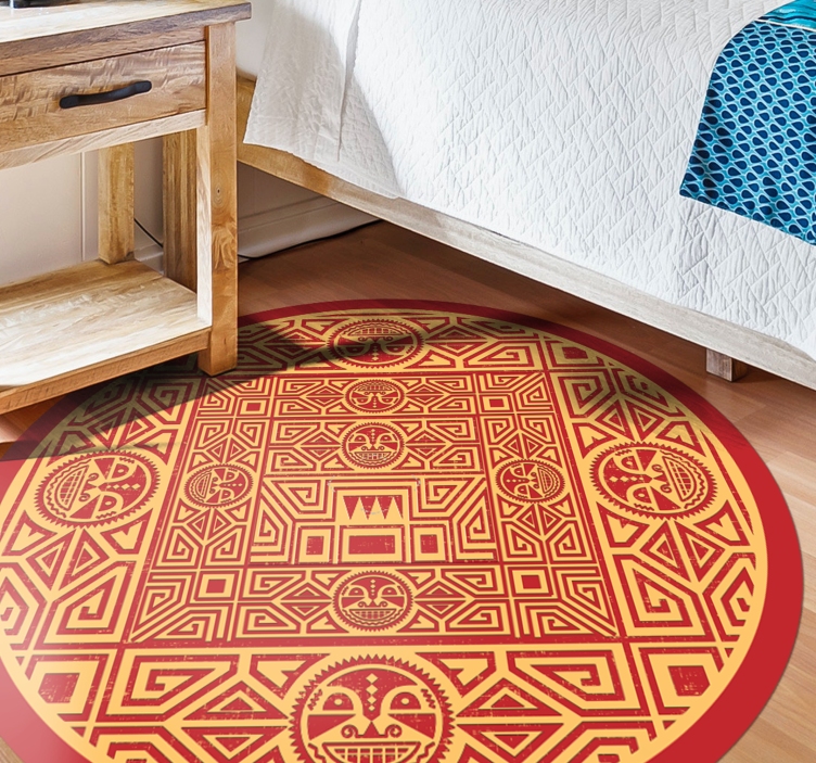 Tapis vinyle mandala mandala tribal - TenStickers