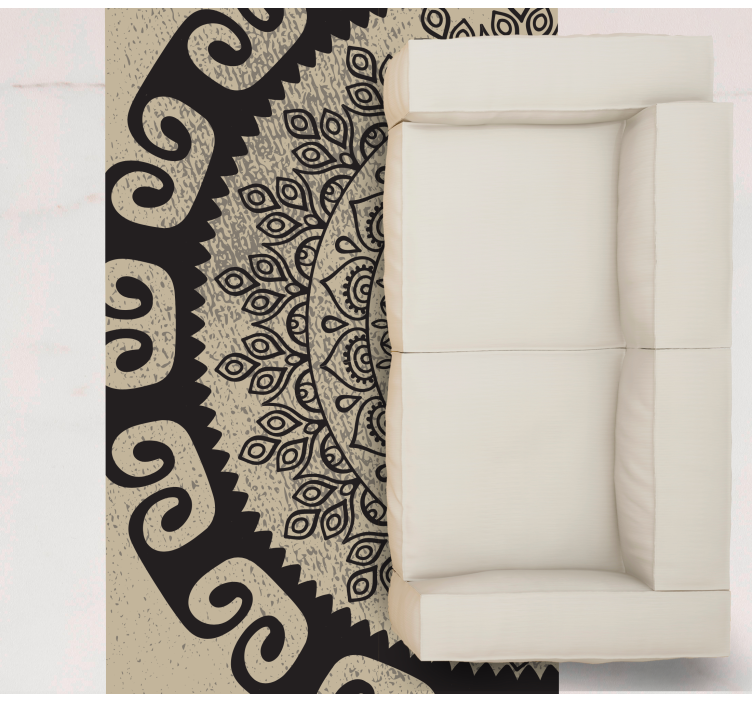Tapis vinyle mandala motif sophistiqué - TenStickers