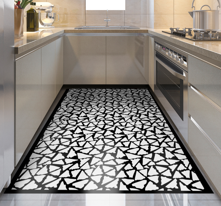 Tapis vinyle cuisine motif de pierre net - TenStickers