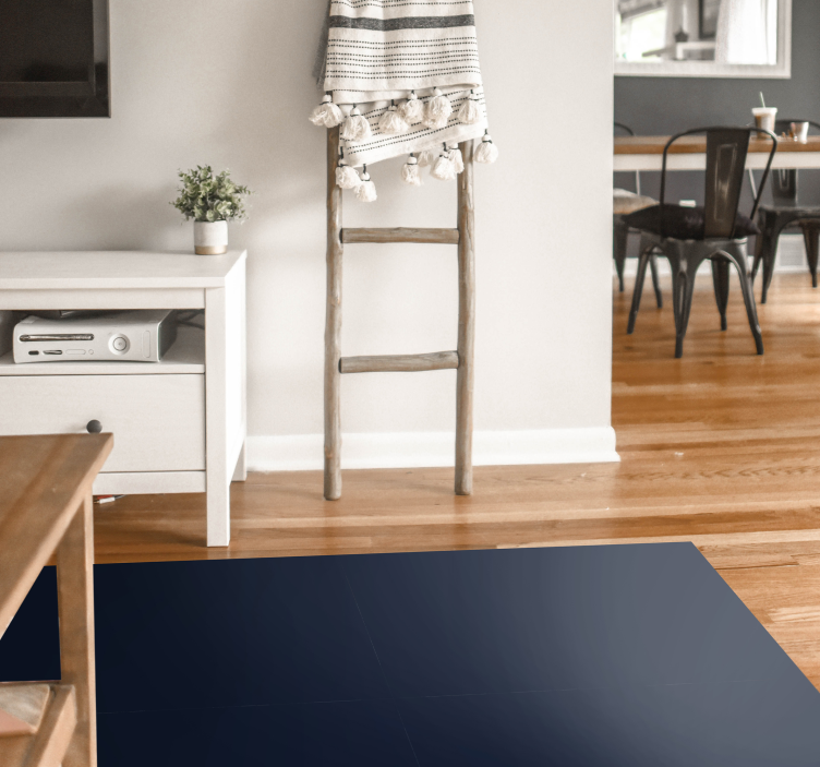 Tapis vinyle minimaliste bleu marine profond - TenStickers