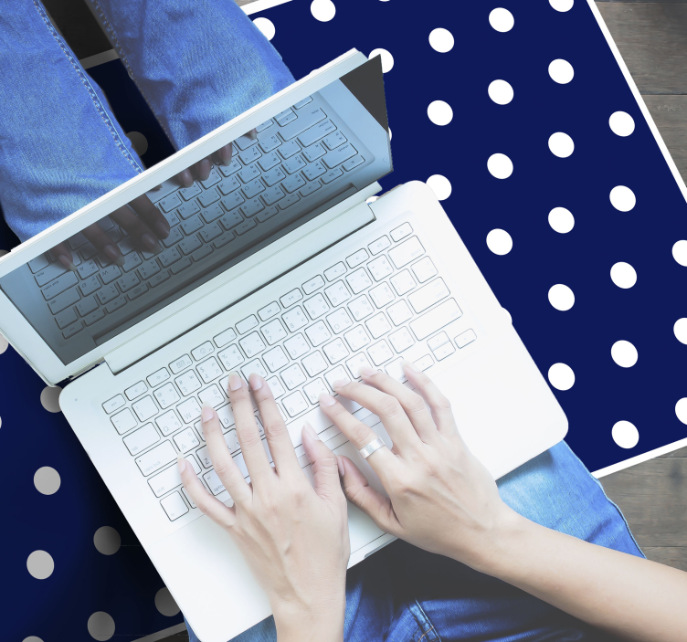 Tapis vinyle minimaliste décor à pois - TenStickers