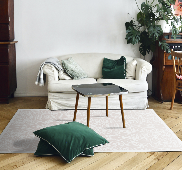 Tapis vinyle salon design à motifs élégants - TenStickers