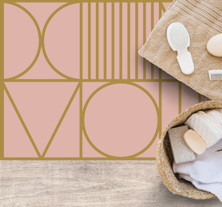 Tapis vinyle minimaliste figures géométriques - TenStickers