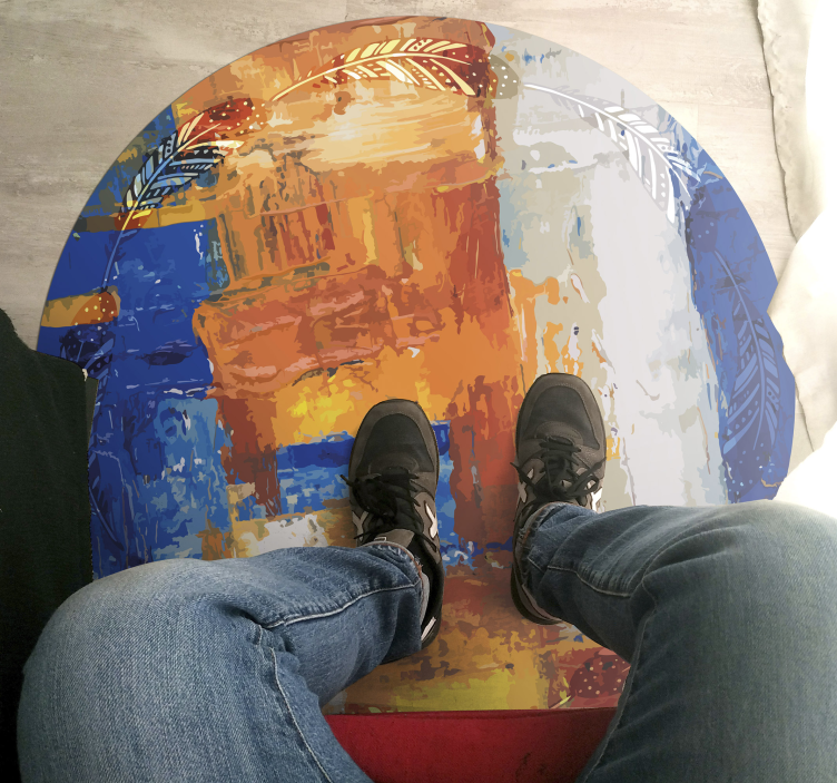 Tapis vinyle minimaliste fusion de couleurs abstraites - TenStickers