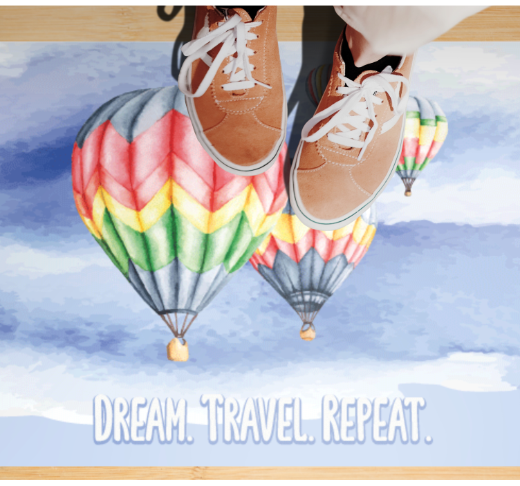 Tapis vinyle minimaliste le voyage du souhait se répète - TenStickers