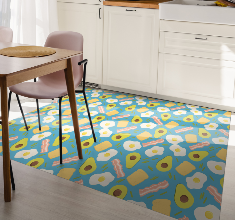Tapis vinyle minimaliste modèles de petit-déjeuner - TenStickers