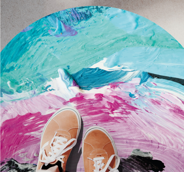 Tapis vinyle textures tourbillon abstrait vibrant - TenStickers