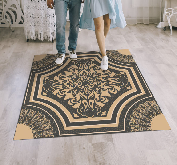 Tapis mosaique vinyle mosaïque ornementale - TenStickers