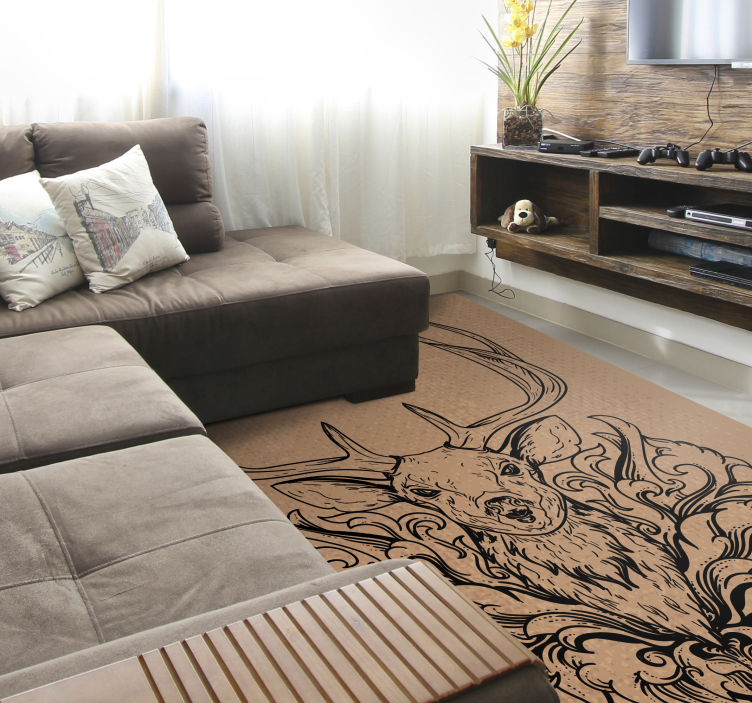 Tapis vinyle animal conception de cerf élégante - TenStickers