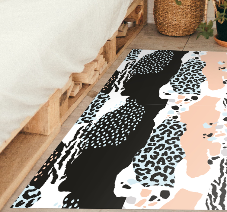 Tapis vinyle motif animal Élégance léopard raffinée - TenStickers