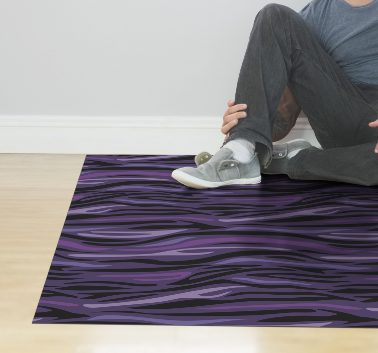 Tapis vinyle motif animal Élément de vagues violettes - TenStickers