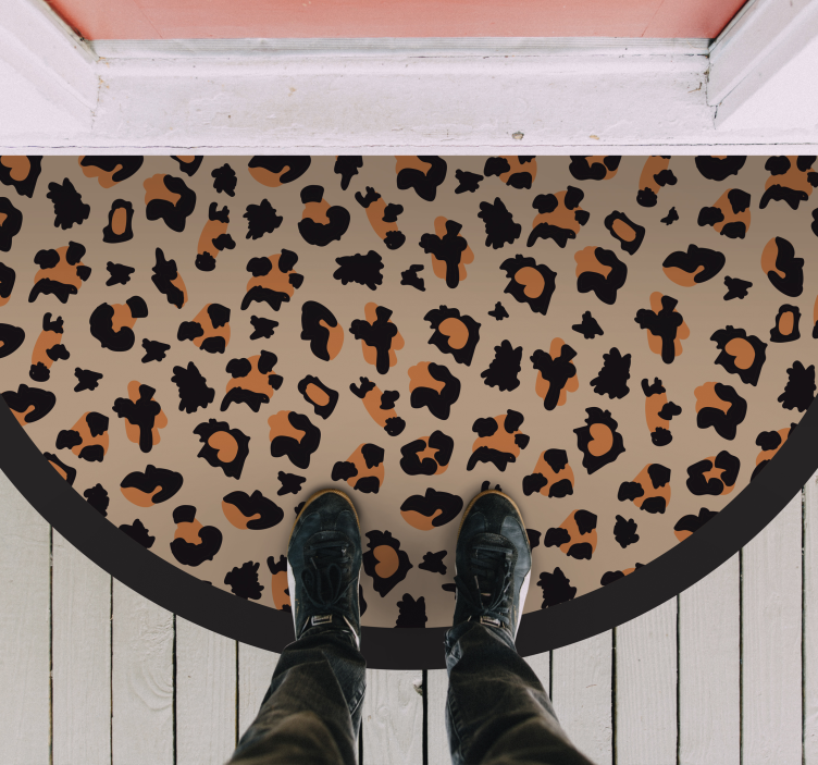 Tapis vinyle motif animal impression léopard audacieux - TenStickers