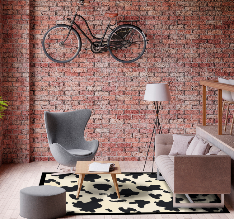 Tapis vinyle motif animal motif en peau de vache - TenStickers