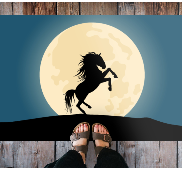 Tapis vinyle autres tapis silhouette de cheval majestueuse - TenStickers