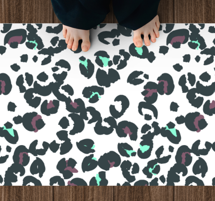 Tapis vinyle motif animal style léopard - TenStickers