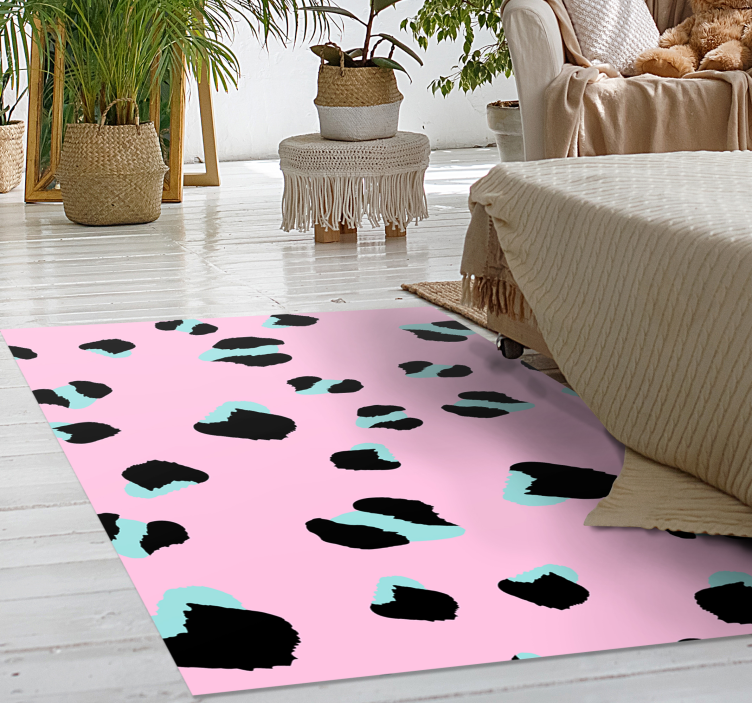 Tapis vinyle motif animal taches de léopard audacieuses - TenStickers