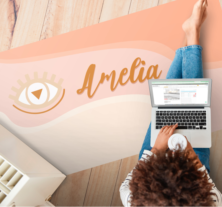 Tapis vinyle personnalisé création de nom d'œil personnalisé - TenStickers