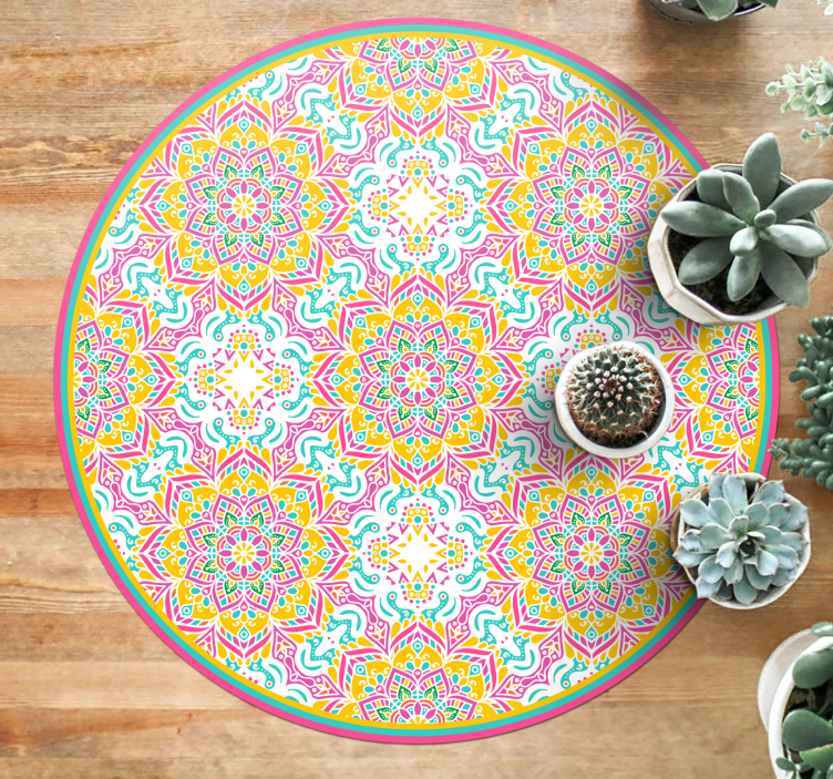 Tapis vinyle mandala mandala circulaire - TenStickers