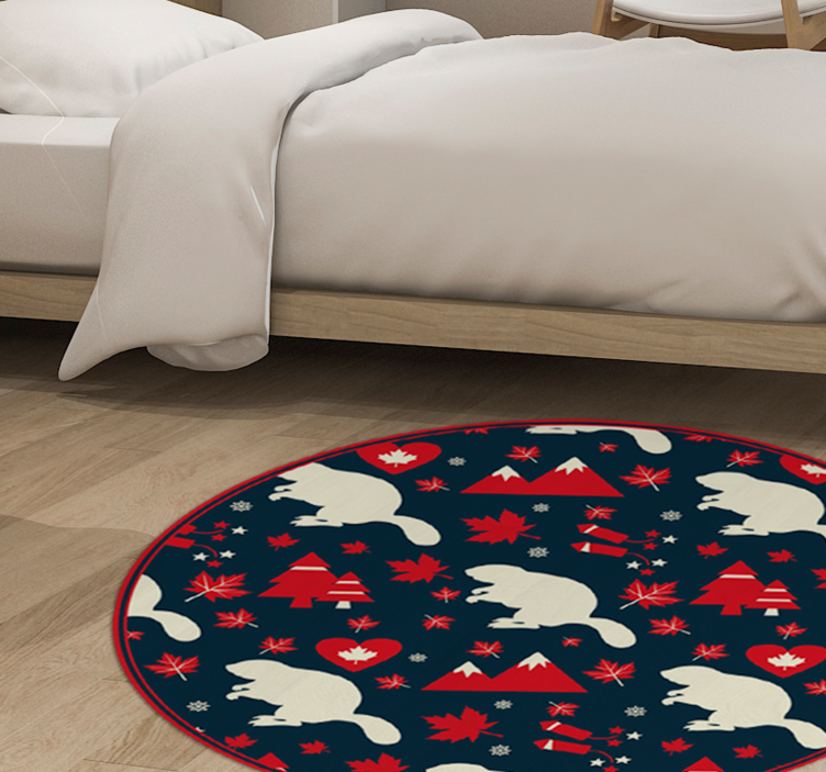 Tapis vinyle noël motif polaire festif - TenStickers