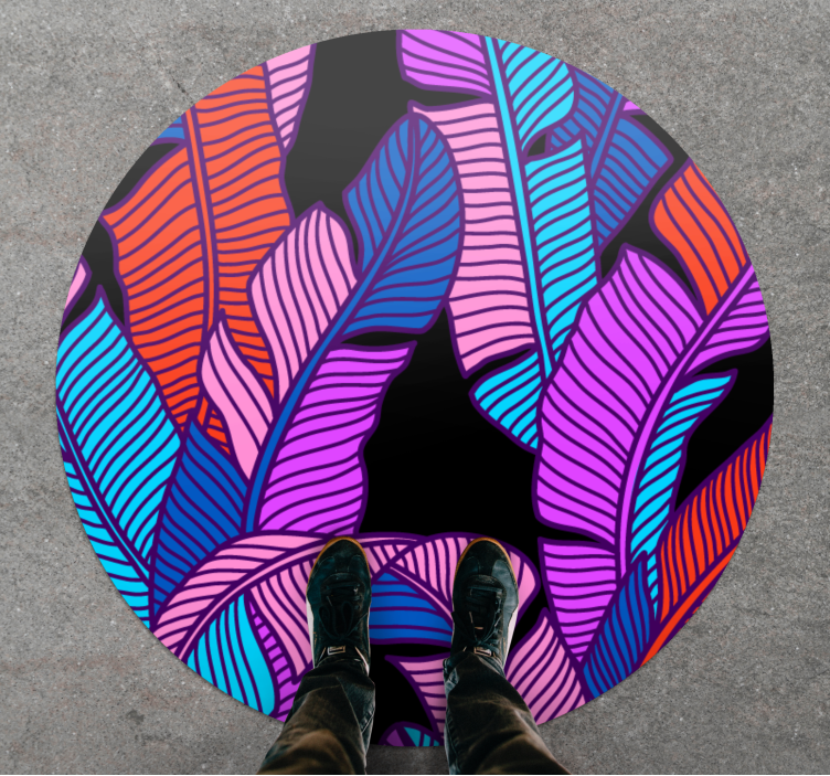 Tapis vinyle plantes éléments de feuilles vivantes - TenStickers