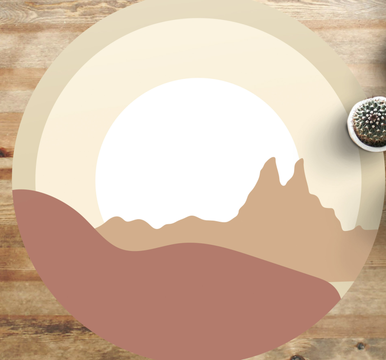 Tapis vinyle nature paysage minimaliste - TenStickers