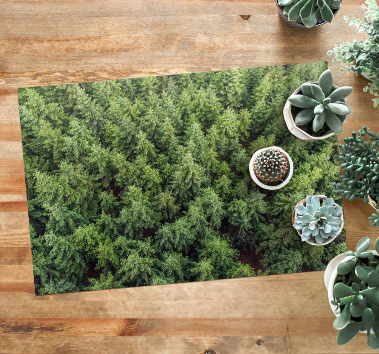 Tapis vinyle nature vue aérienne de la forêt - TenStickers