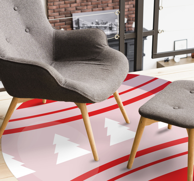 Tapis vinyle noël motif d'arbre festif - TenStickers