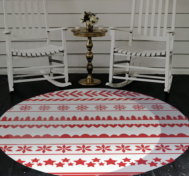 Tapis vinyle noël motif saisonnier festif - TenStickers