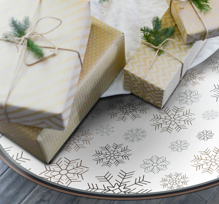 Tapis vinyle noël motifs de flocon de neige - TenStickers