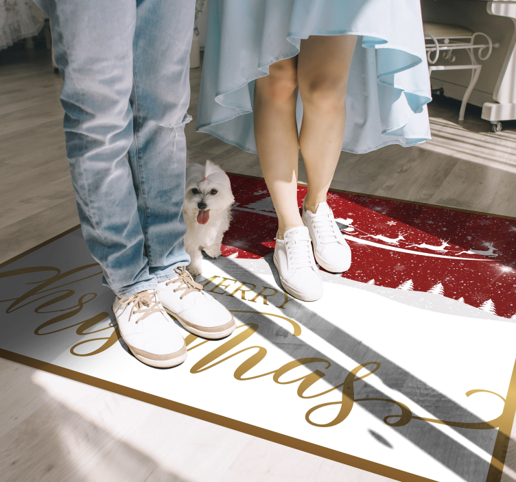 Tapis vinyle noël salutation festive - TenStickers