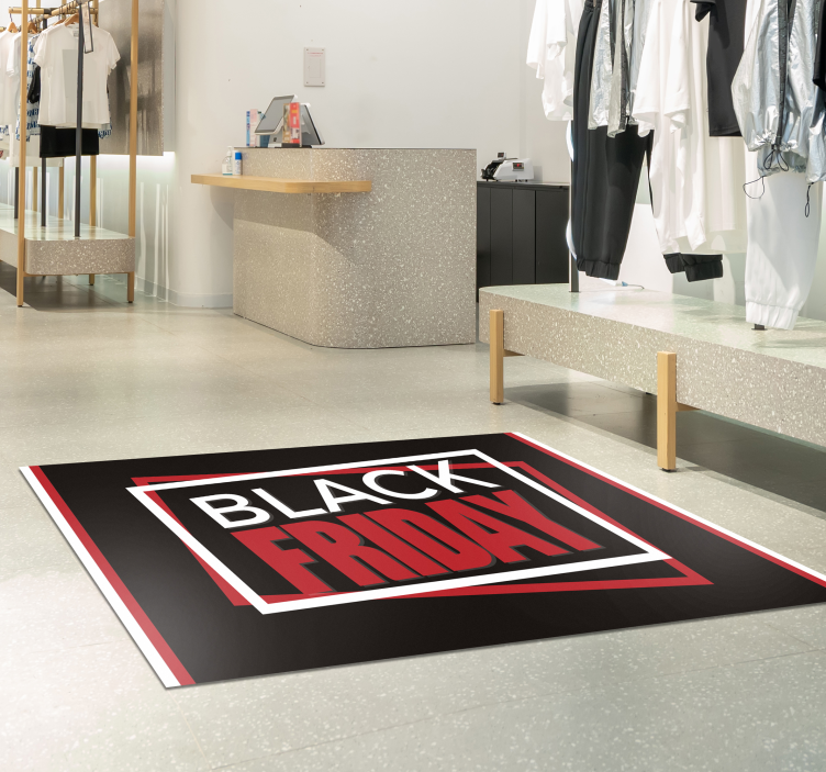 Tapis vinyle noir promotion du Vendredi Noir - TenStickers