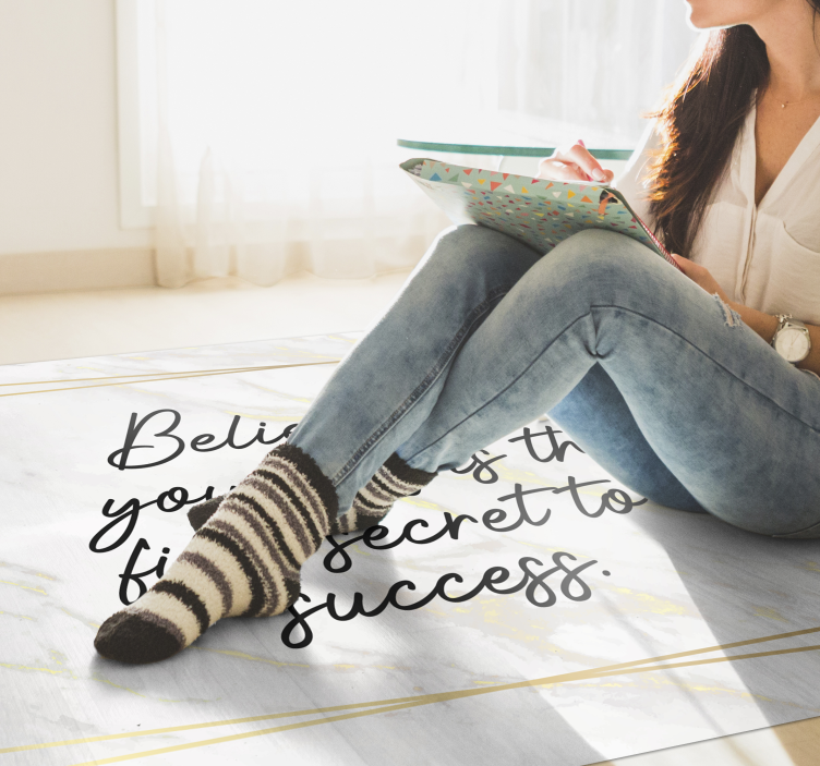 Tapis vinyle personnalisé citation inspirante - TenStickers