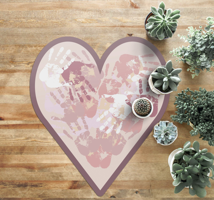 Tapis vinyle personnalisé coeur personnalisé - TenStickers