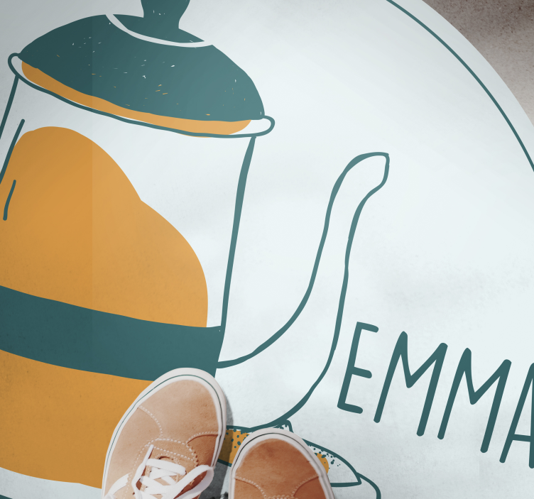 Tapis vinyle personnalisé conception de café personnalisée - TenStickers