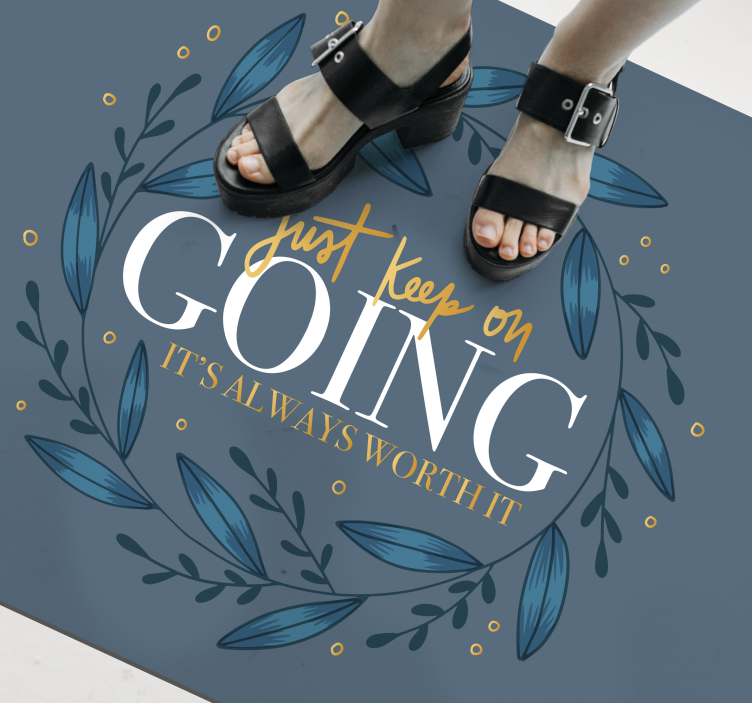 Tapis vinyle citation continue simplement - TenStickers