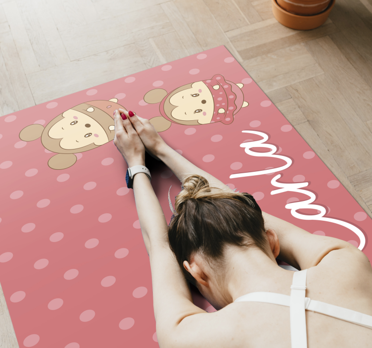 Tapis vinyle autres tapis bébés souris avec nom - TenStickers
