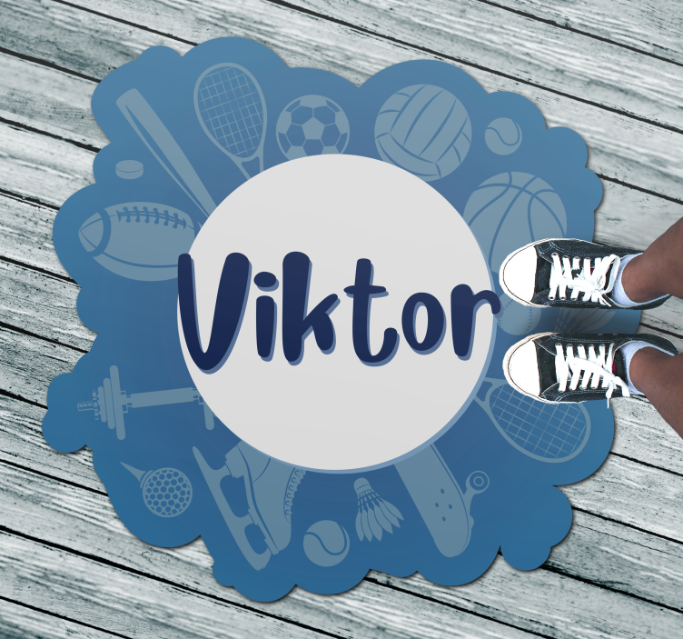 Tapis vinyle personnalisé emblème sportif personnalisé - TenStickers