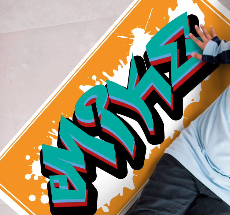 Tapis vinyle personnalisé nom de l'œuvre d'art - TenStickers