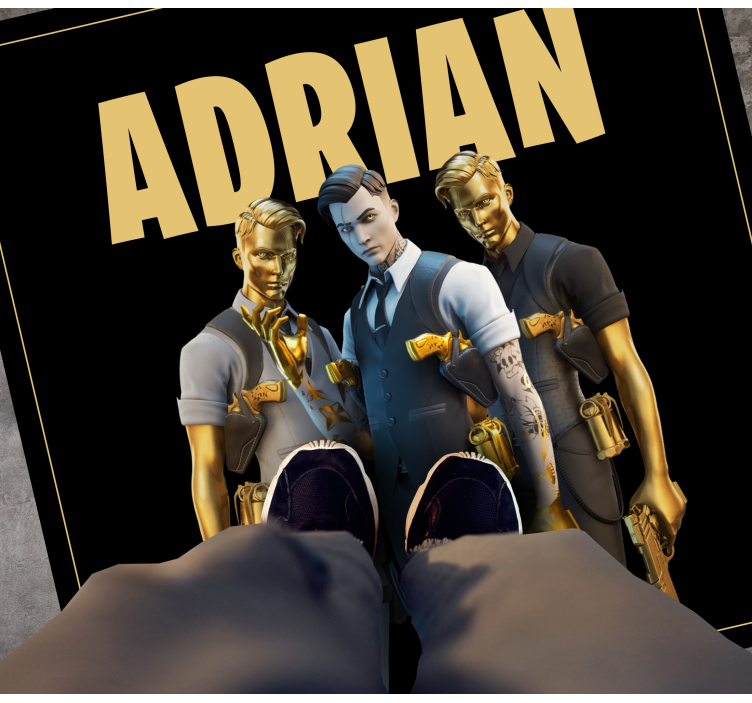 Tapis vinyle ado personnages de trio personnalisés - TenStickers