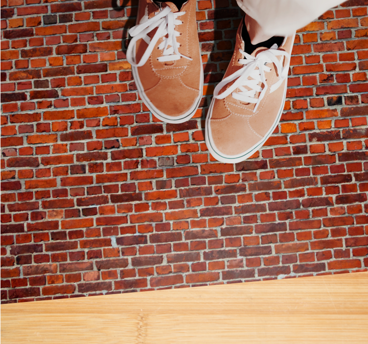 Tapis vinyle pierre texture de brique rugueuse - TenStickers