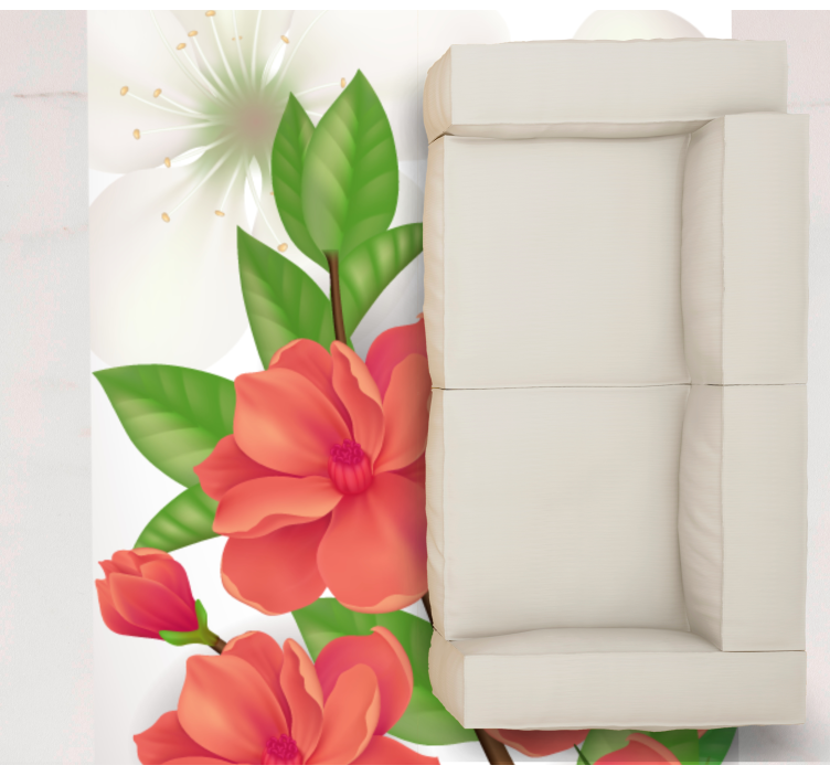 Tapis vinyle plantes arrangement fleuri coloré - TenStickers