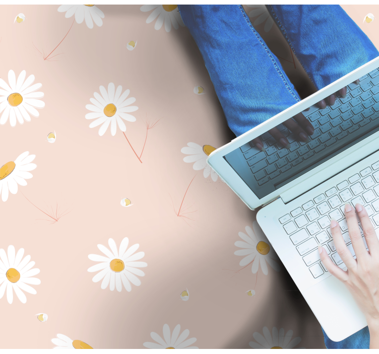 Tapis vinyle plantes composition florale de marguerites - TenStickers