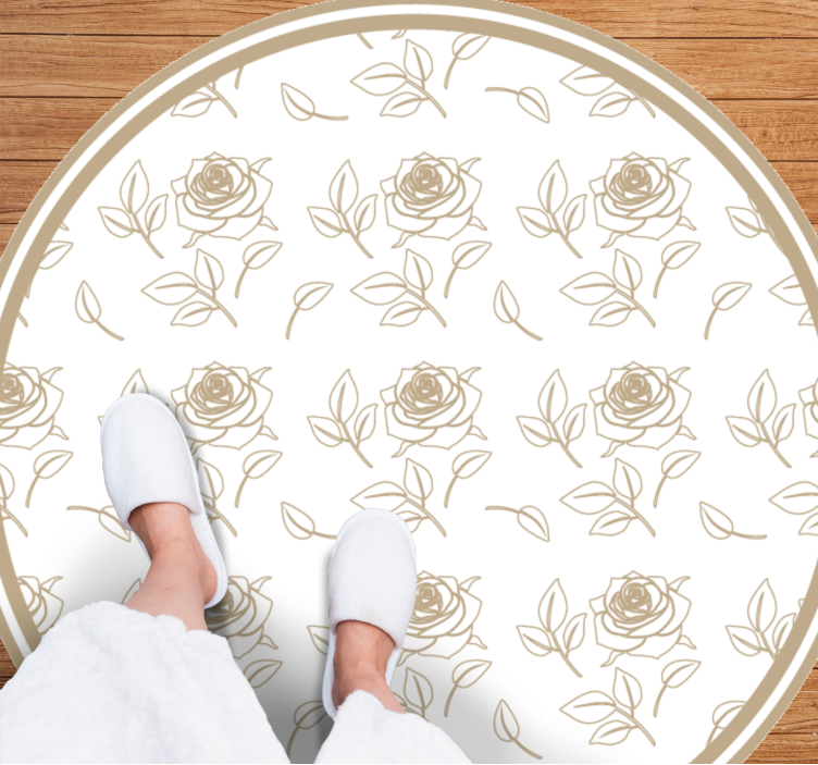 Tapis vinyle plantes composition florale de roses - TenStickers