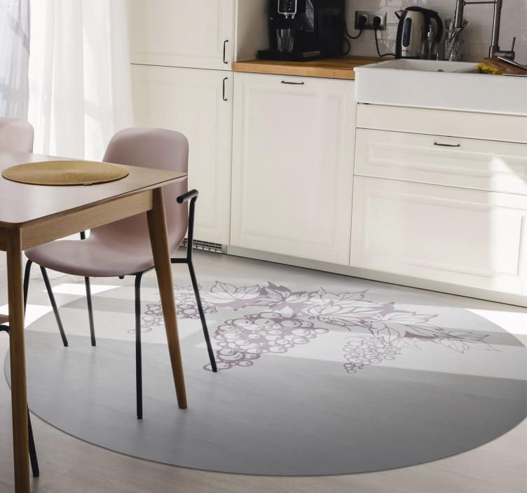 Tapis vinyle plantes emblème botanique des raisins - TenStickers