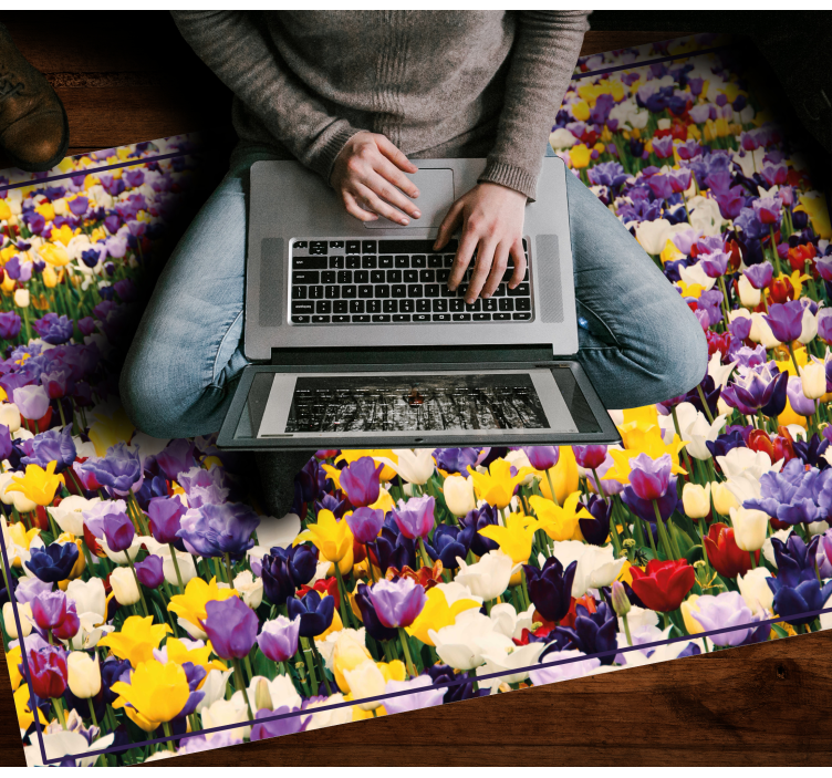 Tapis vinyle plantes explosion réaliste et colorée - TenStickers