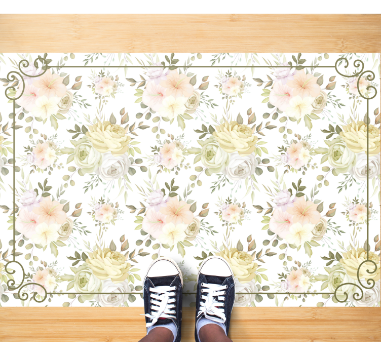 Tapis vinyle plantes grâce botanique - TenStickers