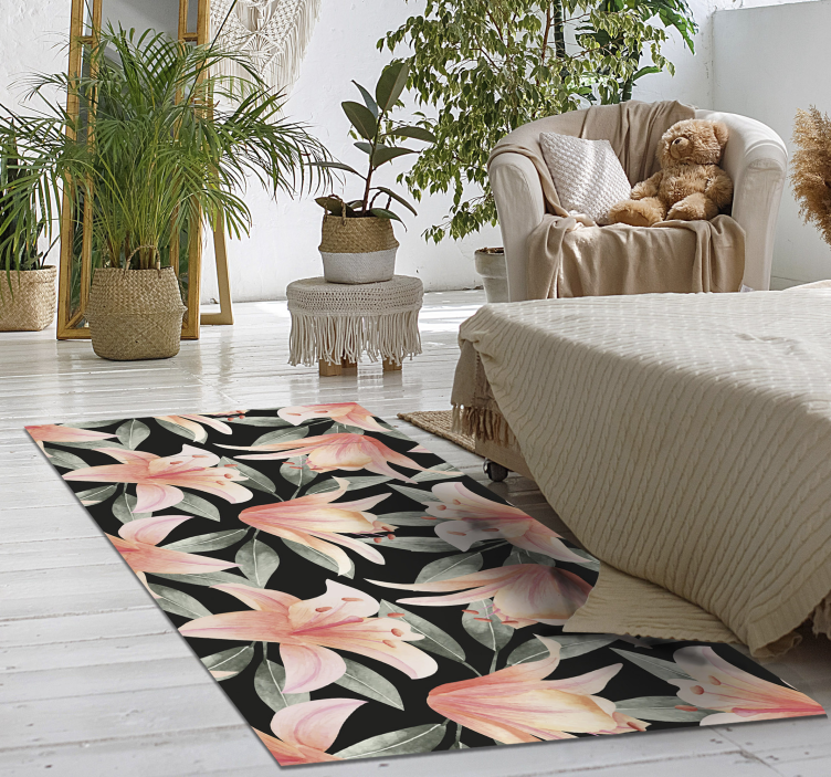 Tapis vinyle plantes images de brise florale - TenStickers