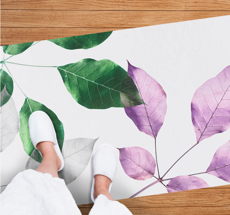 Tapis vinyle plantes imprimés botaniques feuillus - TenStickers