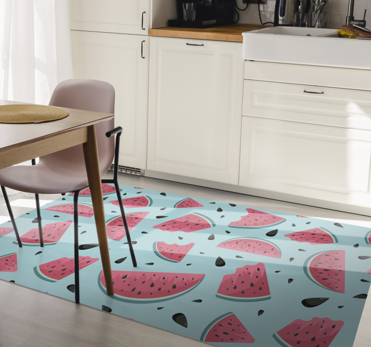 Tapis vinyle cuisine motif de tranche de pastèque - TenStickers