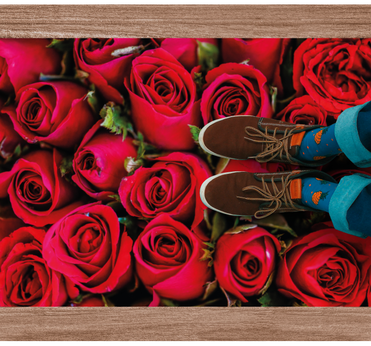 Tapis vinyle plantes bouquet de roses - TenStickers